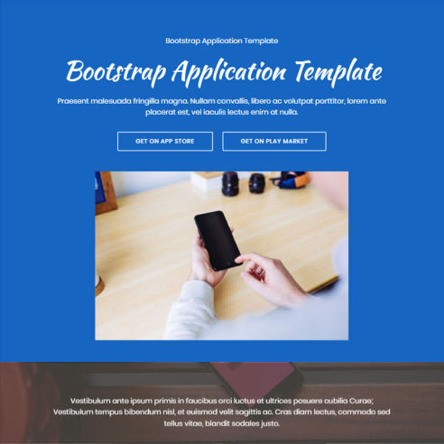 Bootstrap App Template – Free Download