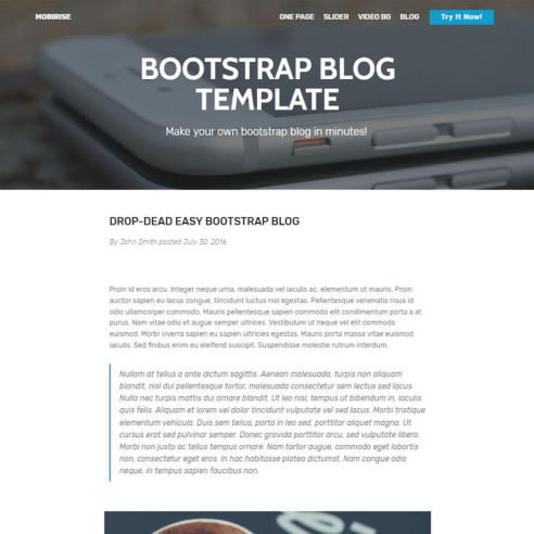 Bootstrap Blog Template – Free Download