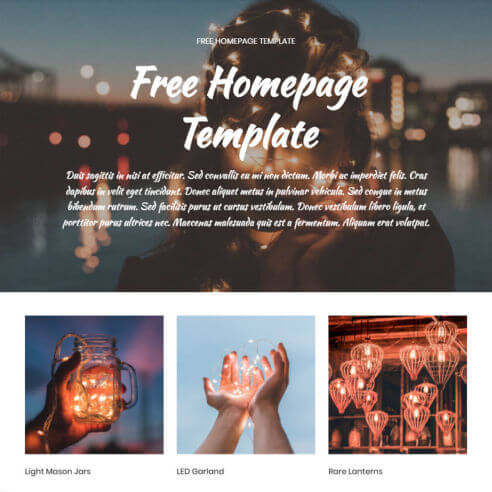 Free Homepage Template – Free Download