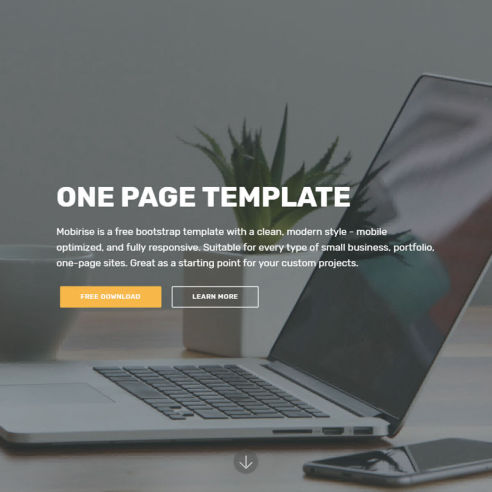 One Page Template – Free Download