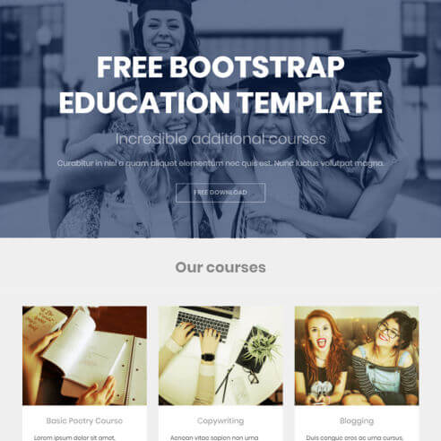 Responsive Education Template – Free Download