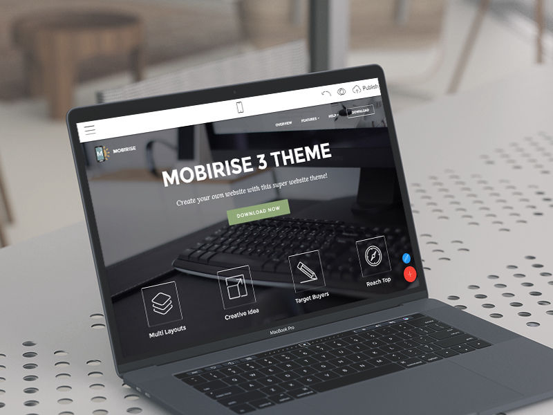 Mobirise 3 Free Bootstrap Template Features
